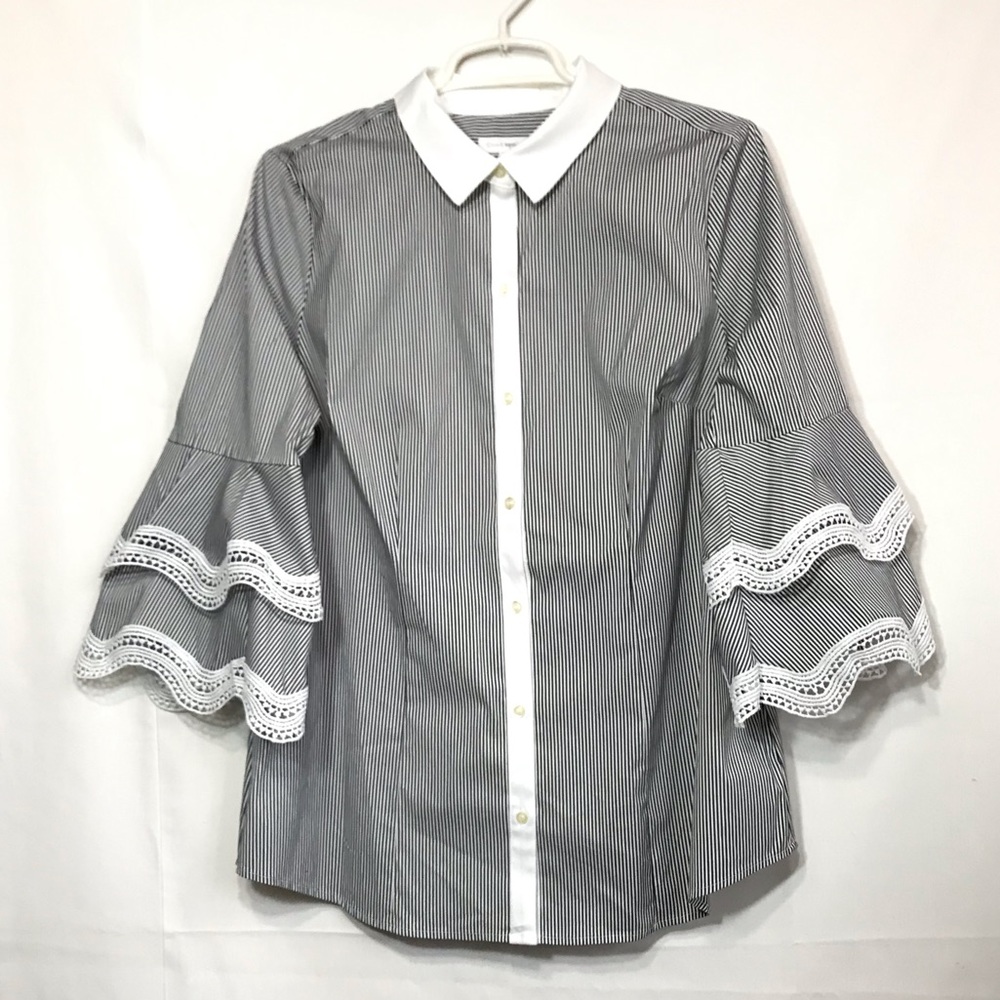 Charter Club bell sleeves blouse top Size 10 NWOT